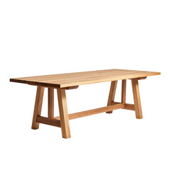 Simple light-wood rectangular table on dark background