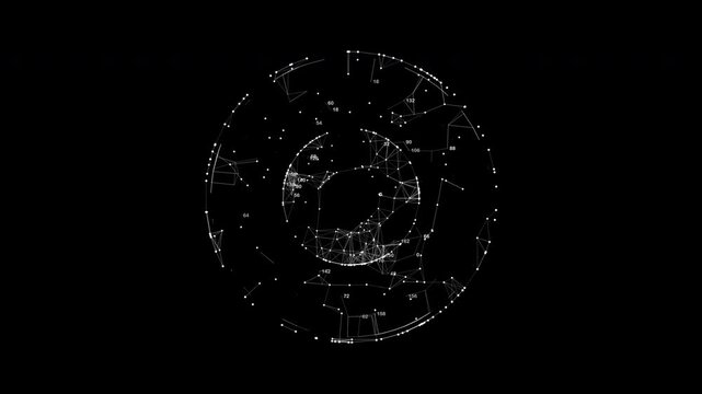 Sci-fi laser radar scanner tracks deep space orbiting objects on HUD