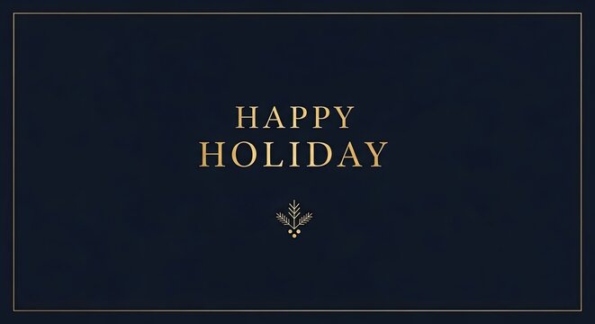 Elegant Happy Holiday Season Greeting Card