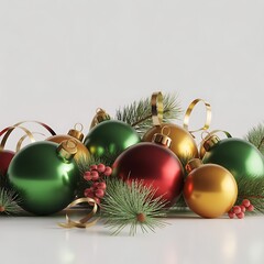 christmas decoration on white background