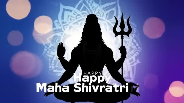 Happy Maha Shivratri traditional Indian festival celebration background