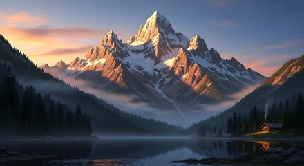 sunrise over the mountains