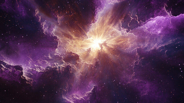 A vibrant particle nebula interwoven with digital overlays, combining cosmic energy and futuristic circuitry in a luminous