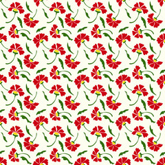 seamless pattern with red roses