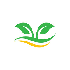fresh leaf logo design for natural life