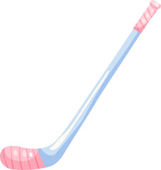 Pastel Hockey Stick Illustration
