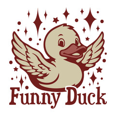 Funny Duck  Christmas Funny Duck T-shirt design