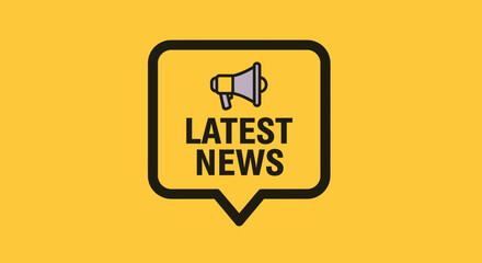 Breaking news announcement with megaphone icon for instant attention