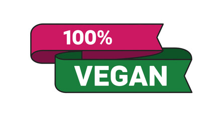 Promote your vegan products with this 100 percent vegan label