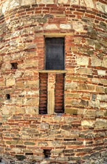 Ancient ruins in Messembria fortress in Nessebar, Bulgaria, Europe