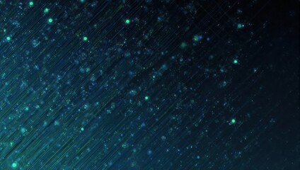 Abstract Dark Blue Background with Glowing Dots and Lines.