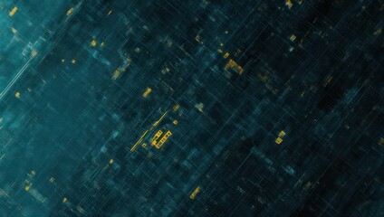 Abstract Dark Teal and Gold Texture with Geometric Lines.