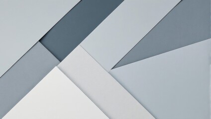 Abstract geometric composition with overlapping gray and white shapes.