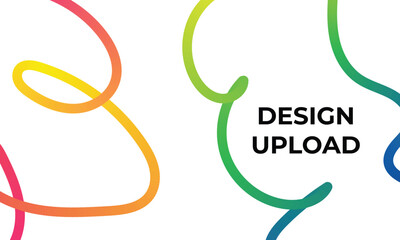 Abstract Color Lines Pattern. Vector Rainbow Gradient Ribbons. Vector Design Elements with Loop Gradient Lines. Curve 