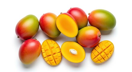 Fresh Ripe Mangoes Tropical Fruit Selection Ready To Eat