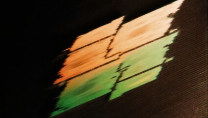 Abstract Geometric Pattern with Orange and Green Gradient.