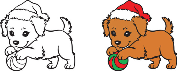 Cute Christmas Puppy