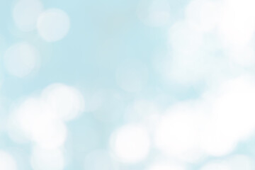 Obraz premium Blur light blue bokeh nature background in abstract style