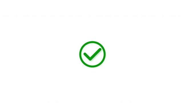 Smooth Animated Green Tick Icon &ndash; Verified, Completed, Success, Approved Motion Element
