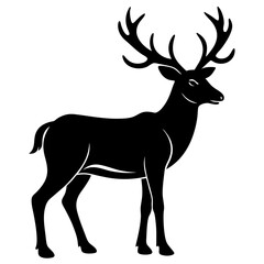 Obraz premium deer silhouette vector Christmas silhouette set created for professional designers and digital artwork.