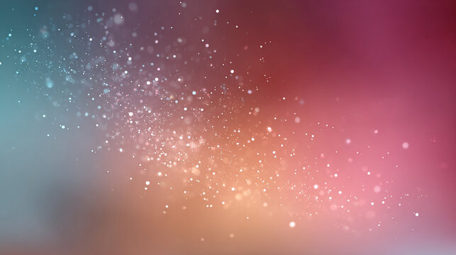 Soft glowing particles drift over a smooth gradient background creating a dreamy ethereal effect symbolizing imagination serenity and abstract beauty in digital visual art