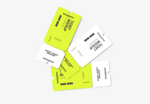 Concert Event Ticket Mockup Template