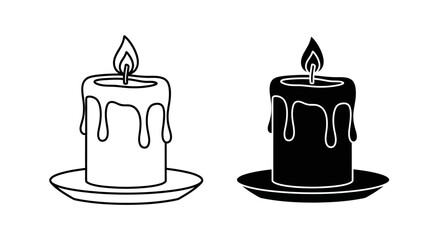 Illustration of a vintage oil lantern in color and as a line drawing