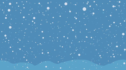 Animated snowfall gracefully descends across a serene winter landscape, creating a mesmerizing visual display of gentle weather and seasonal beauty.