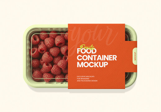 Food Tray Packaging Mockup