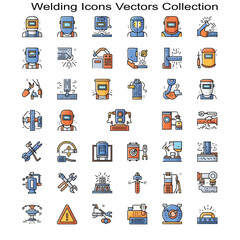 Welding Process and Industrial Metalwork Illustration