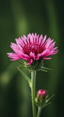 Obraz premium Detailed macro view of a vibrant wild blossom flourishing in a sunny meadow. Capturing intricate texture and natural summer beauty, petal, macro, natural