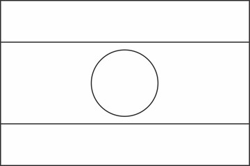 Laos flag coloring