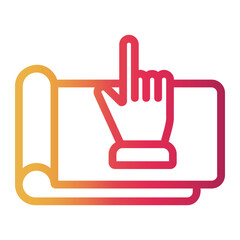 magazine Line Gradient Icon