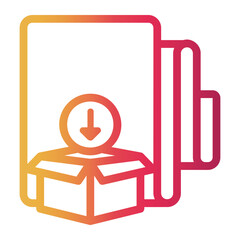 box Line Gradient Icon