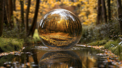 A luminous crystal sphere encapsulating the entire solar system—planets, stars, and orbits suspended in refracted light, symbolizing cosmic harmony and fragility.
