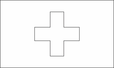 Switzerland flag icon coloring