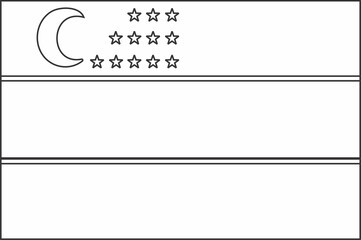 Obraz premium Uzbekistan flag icon coloring