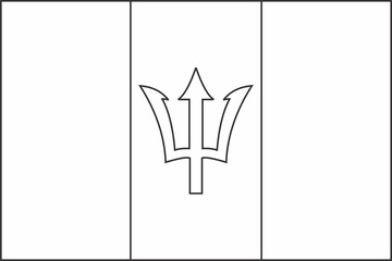 Barbados icon coloring