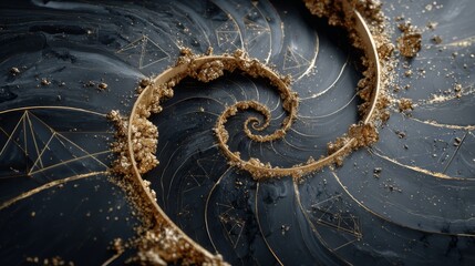 Fibonacci sequence with emerging geometric forms