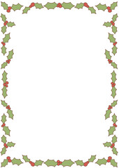 Holly Leafand Berries Frame