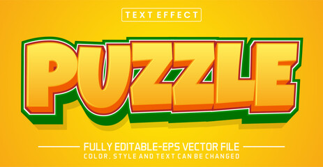 Puzzle font Text effect editable