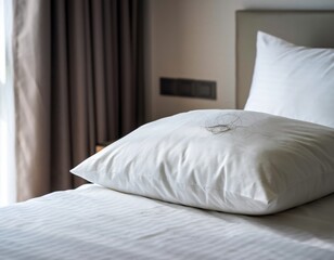 Obraz premium The image of a large amount of hair loss left on the bedside/枕元に残った大量の抜け毛のイメージ