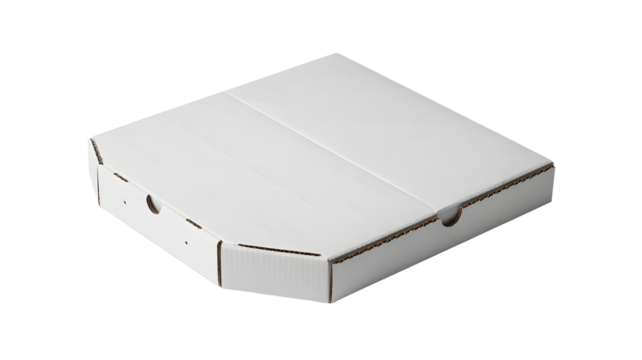 Crisp white pizza box ready for your branding, perfect for food delivery services and restaurant promotions, enhance your digital marketing materials today
