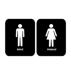 Minimalist Icon Signage Male and Female Symbol for Restroom or Toilet Direction