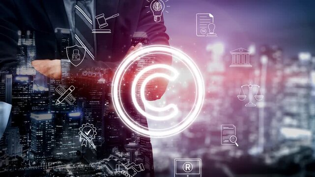 Copyright protection highlights copyright, intellectual property, and legal ownership through law, verification, and secure digital rights Marrow