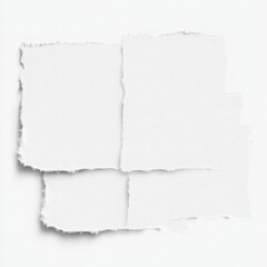 Ripped white paper texture with hole and rough edges