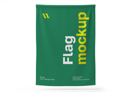 Pennant Flag Mockup Template