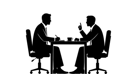 Businessmen discussing strategy during professional meeting at office