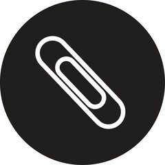 paperclip icon line vector design. Paper clip icon vector, representing document organization, attachment, and simple office tools.