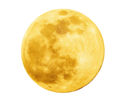 A bright, golden orb against a black background, showing craters and texture, like a celestial body